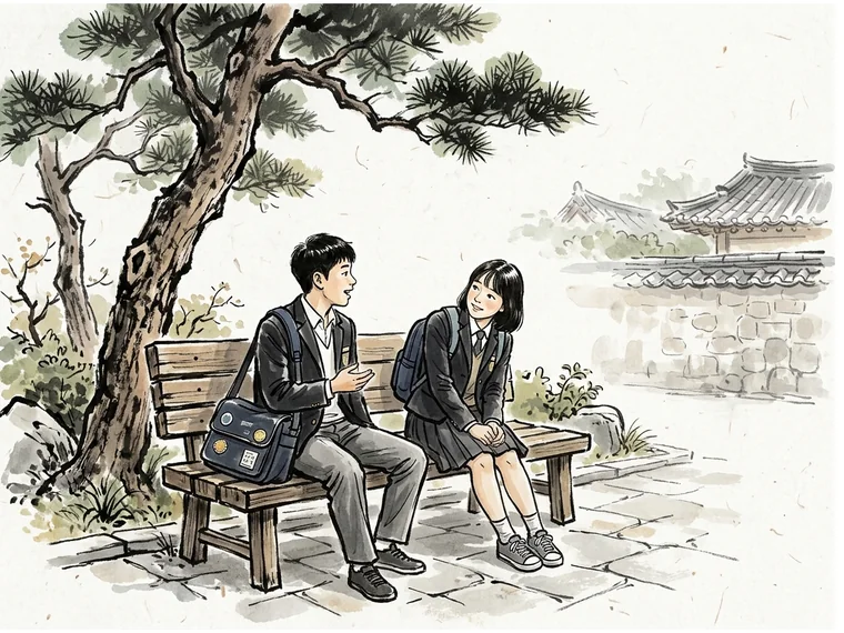 말없이 옆에 앉아 들어 주는 모습
